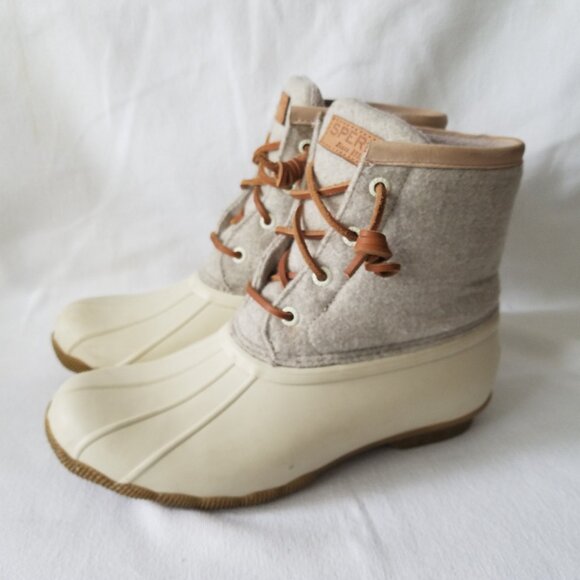 Women's Sperry Saltwater Wool Duck Boots Size 7 STS82473 Thinsulate - Picture 4 of 10
